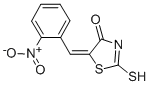 structure of CAS# 6308-22-1, (5Z)-5-[(2-Nitrophenyl)methylene]-2-thioxothiazolidin-4-one;(5Z)-5-[(2-Nitrophenyl)Methylidene]-2-Sulfanylidene-1,3-Thiazolidin-4-One;5-[(2-Nitrophenyl)Methylene]-2-Thioxo-Thiazolidin-4-One;(5Z)-5-[(2-Nitrophenyl)Methylene]-2-Thioxo-Thiazolidin-4-One