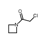 structure of CAS# 63177-41-3, 1-(1-Azetidinyl)-2-Chloroethanone;1-(1-azetidinyl)-2-chloro-1-ethanone;1-Azetidin-1-yl-2-chloro-ethanone;BAS 12542752