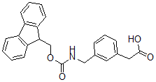structure of CAS# 631915-50-9, 3-[[[(9H-Fluoren-9-Ylmethoxy)Carbonyl]Amino]Methyl]-Benzeneacetic Acid;FMOC-3-AMINOMETHYL-PHENYLACETIC ACID