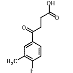 结构式 CAS# 63213-94-5, 4-(4-氟-3-甲基苯基)-4-氧代丁酸