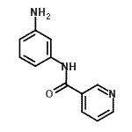 structure of CAS# 63556-12-7, N-(3-Aminophenyl)Nicotinamide;MFCD09045986;N-(3-Amino-phenyl)-nicotinamide;N-(3-aminophenyl)pyridine-3-carboxamide