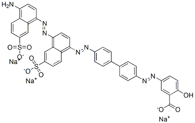 CAS#: 6360-29-8， Trisodium 5-[[4'-[[4-[(4-Amino-7-Sulphonato-1-Naphthyl)Azo]-6-Sulphonato-1-Naphthyl]Azo][1,1'-Biphenyl]-4-Yl]Azo]Salicylate