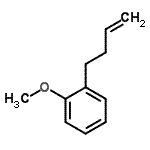 结构式 CAS# 63667-83-4, 1-(3-丁烯-1-基)-2-甲氧基苯