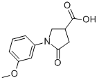 structure of CAS# 63674-47-5, 1-(3-Methoxy-Phenyl)-5-Oxo-Pyrrolidine-3-Carboxylic Acid;(3S)-1-(3-Methoxyphenyl)-5-Oxo-Pyrrolidine-3-Carboxylate;(3S)-1-(3-Methoxyphenyl)-5-Oxo-3-Pyrrolidinecarboxylate;(3S)-5-Keto-1-(3-Methoxyphenyl)Pyrrolidine-3-Carboxylate