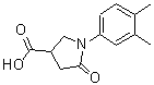 结构式 CAS# 63674-65-7, 1-(3,4-二甲基苯基)-5-氧代-3-吡咯烷羧酸