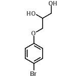 结构式 CAS# 63834-59-3, 3-(4-溴苯氧基)-1,2-丙烷二醇