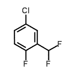 structure of CAS# 63878-72-8, 4-Chloro-2-(difluoromethyl)-1-fluorobenzene;5-Chloro-2-fluoro-1-(difluoromethyl)benzene;5-Chloro-2-fluoro-1-(difluromethyl)benzene;MFCD07779540