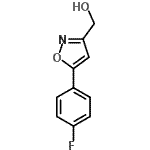 structure of CAS# 640291-97-0, [5-(4-Fluorophenyl)-1,2-oxazol-3-yl]methanol;(5-(4-Fluorophenyl)isoxazol-3-yl)methanol;[5-(4-fluorophenyl)isoxazol-3-yl]methan-1-ol;[5-(4-Fluoro-phenyl)-isoxazol-3-yl]-methanol