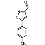structure of CAS# 640292-02-0, 5-(4-Methylphenyl)-1,2-oxazole-3-carbaldehyde;5- ISOXAZOLE-3-CARBOXALD&;5-(4-methylphenyl)-isoxazole-3-carboxaldehyde;n / a