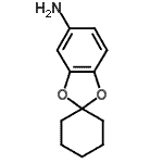 结构式 CAS# 64179-41-5, 螺[1,3-苯并二氧戊环-2,1'-环己烷]-5-胺
