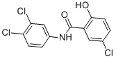 structure of CAS# 642-84-2, 3',4',5-Trichlorosalicylanilide;5-Chloro-N-(3,4-Dichlorophenyl)-2-Hydroxy-Benzamide;Aids-110427;Aids110427