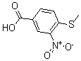结构式 CAS# 64399-24-2, 4-(甲硫基)-3-硝基-苯甲酸