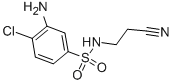 structure of CAS# 64415-13-0, 3-Amino-4-Chloro-N-(2-Cyanoethyl)-Benzene Sulfonamide;Jfd 00649;3-Amino-4-Chloro-N-(2-Cyanoethyl)Benzenesulphonamide