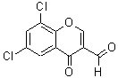 结构式 CAS# 64481-10-3, 6,8-二氯-4-氧代-4H-1-苯并吡喃-3-甲醛