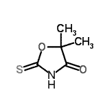 structure of CAS# 6453-39-0, 5,5-Dimethyl-2-Thioxo-1,3-Oxazolidin-4-One