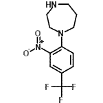 结构式 CAS# 646455-48-3, 1-[2-硝基-4-(三氟甲基)苯基]-1,4-二氮杂环庚