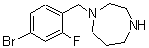 结构式 CAS# 646455-62-1, 1-(4-溴-2-氟苄基)-1,4-二氮杂环庚烷