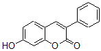 结构式 CAS# 6468-96-8, 7-羟基-3-苯基-2H-1-苯并吡喃-2-酮