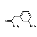 结构式 CAS# 6487-91-8, 2-(3-甲基苯基)硫代乙酰胺
