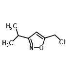 结构式 CAS# 64988-71-2, 5-(氯甲基)-3-异丙基-1,2-恶唑