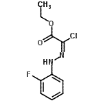结构式 CAS# 64989-74-8, 乙基(2E)-氯[(2-氟苯基)亚肼基]乙酸酯