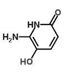 结构式 CAS# 65017-17-6, 6-氨基-5-羟基-2(1H)-吡啶酮