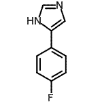 structure of CAS# 65020-70-4, 4-(4-Fluorophenyl)-1H-imidazole;4- -1H-IMIDAZOLE;MFCD00297041;MLS000071196