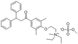 CAS#: 65084-06-2， 2-N,N-Diethyl-2-(2,6-Dimethyl-4-(1-Oxo-3,3-Diphenylpropyl)Phenoxy)-N-Methyl-Ethanaminium Methyl Sulfate