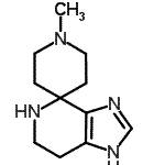 结构式 CAS# 65092-19-5, 1'-甲基-1,5,6,7-四氢螺[咪唑并[4,5-c]吡啶-4,4'-哌啶]