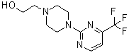结构式 CAS# 651004-99-8, 2-{4-[4-(三氟甲基)-2-嘧啶基]-1-哌嗪基}乙醇
