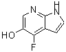 结构式 CAS# 651744-21-7, 4-氟-1H-吡咯并[2,3-b]吡啶-5-醇