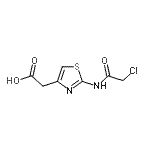 结构式 CAS# 65243-18-7, {2-[(氯乙酰基)氨基]-1,3-噻唑-4-基}乙酸