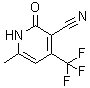 structure of CAS# 654-49-9, 6-Methyl-2-Oxo-4-(Trifluoromethyl)-1,2-Dihydropyridine-3-Carbonitrile;2-Keto-6-Methyl-4-(Trifluoromethyl)-1H-Pyridine-3-Carbonitrile;Nsc61967;A1990/0083691