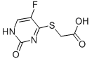 结构式 CAS# 654-92-2, 5-氟-4-(羧甲基硫代)尿嘧啶