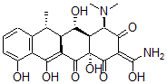 structure of CAS# 6543-77-7, 6-Deoxy-4-Epioxytetracycline;(2Z,4R,4Ar,5S,5Ar,6R,12As)-2-(Amino-Hydroxy-Methylene)-4-Dimethylamino-5,10,11,12A-Tetrahydroxy-6-Methyl-4A,5,5A,6-Tetrahydro-4H-Tetracene-1,3,12-Trione;(2Z,4R,4Ar,5S,5Ar,6R,12As)-2-(Amino-Hydroxymethylene)-4-Dimethylamino-5,10,11,12A-Tetrahydroxy-6-Methyl-4A,5,5A,6-Tetrahydro-4H-Tetracene-1,3,12-Trione;(2Z,4R,4Ar,5S,5Ar,6R,12As)-2-(Amino-Hydroxy-Methylidene)-4-Dimethylamino-5,10,11,12A-Tetrahydroxy-6-Methyl-4A,5,5A,6-Tetrahydro-4H-Tetracene-1,3,12-Trione