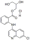 structure of CAS# 65513-72-6, 1-Glyceryl N-[7-Chloro-4-Quinolyl]Anthranilate Hydrochloride;2,3-Dihydroxypropyl 2-[(7-Chloro-4-Quinolyl)Amino]Benzoate Hydrochloride;2-[(7-Chloro-4-Quinolyl)Amino]Benzoic Acid 2,3-Dihydroxypropyl Ester Hydrochloride;2-[(7-Chloro-4-Quinolyl)Amino]Benzoic Acid Glyceryl Ester Hydrochloride