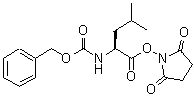 结构式 CAS# 65581-25-1, 2,5-二氧代-1-吡咯烷基 N-[(苄氧基)羰基]亮氨酸酯