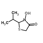 CAS 登录号：65655-87-0， 3-羟基-2-异丙基-1,3-噻唑烷-4-酮