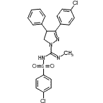 结构式 CAS# 656827-86-0, 3-(4-氯苯基)-N'-[(4-氯苯基)磺酰基]-N-甲基-4-苯基-4,5-二氢-1H-吡唑-1-甲脒