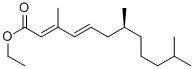 structure of CAS# 65733-18-8, S-Hydroprene;(2E,4E,7S)-3,7,11-Trimethyldodeca-2,4-Dienoic Acid Ethyl Ester;Chebi:32110;(7S)-Hydroprene
