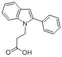 structure of CAS# 65746-55-6, 3-(2-Phenyl-Indol-1-Yl)-Propionic Acid;3-(2-Phenyl-1-Indolyl)Propanoate;3-(2-Phenylindol-1-Yl)Propionate;Zinc00312117