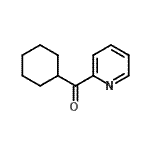 structure of CAS# 6602-64-8, Cyclohexyl(2-Pyridinyl)Methanone;Cyclohexyl 2-pyridyl ketone;Cyclohexyl-pyridin-2-yl-methanone;MFCD00778683