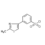 结构式 CAS# 66047-75-4, 3-(2-甲基-1,3-噻唑-4-基)苯磺酰氯