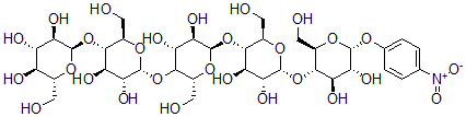 结构式 CAS# 66068-38-0, 4-硝基苯基 alpha-D-麦芽五糖苷