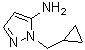 structure of CAS# 660853-62-3, 1-(Cyclopropylmethyl)-1H-pyrazol-5-amine;1-(cyclopropylmethyl)-1H-pyrazol-5-amine;MFCD08457366