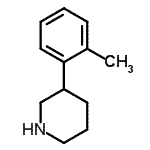 structure of CAS# 661470-63-9, 3-(2-Methylphenyl)piperidine;3-O-Tolyl-Piperidine