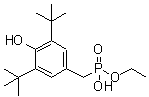 structure of CAS# 66165-37-5, P-[[3,5-Bis(1,1-Dimethylethyl)-4-Hydroxyphenyl]Methyl]-Phosphonic acid Monoethyl Ester;(3,5-Ditert-Butyl-4-Hydroxy-Phenyl)Methyl-Ethoxy-Phosphinic Acid;(3,5-Ditert-Butyl-4-Hydroxy-Benzyl)-Ethoxy-Phosphinic Acid