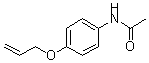 结构式 CAS# 6622-73-7, N-[4-(2-丙烯-1-基氧基)苯基]-乙酰胺