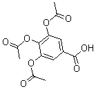 structure of CAS# 6635-24-1, 3,4,5-Tris(Acetyloxy)-Benzoic Acid;3,4,5-Triacetoxybenzoic Acid;Nsc49173;Nsc 16959