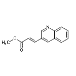 structure of CAS# 66417-78-5, Methyl (2E)-3-(3-quinolinyl)acrylate;3-Quinolin-3-yl-acrylic acid methyl ester;3-QUINOLIN-3-YL-ACRYLICACIDMETHYLESTER;Methyl (2E)-3-(3-quinolinyl)-2-propenoate #
